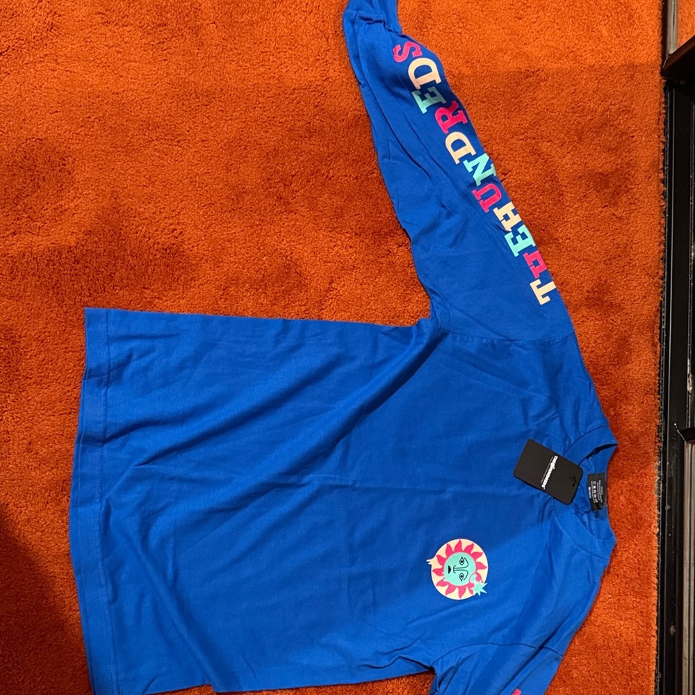 The Hundreds Kids Blue Long Sleeve Tee with Red Accents